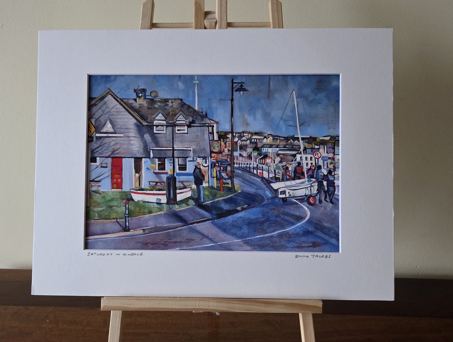 Mounted fine art print of Kinsale town on a Saturday, West Cork, Ireland, by Emma Jacobs