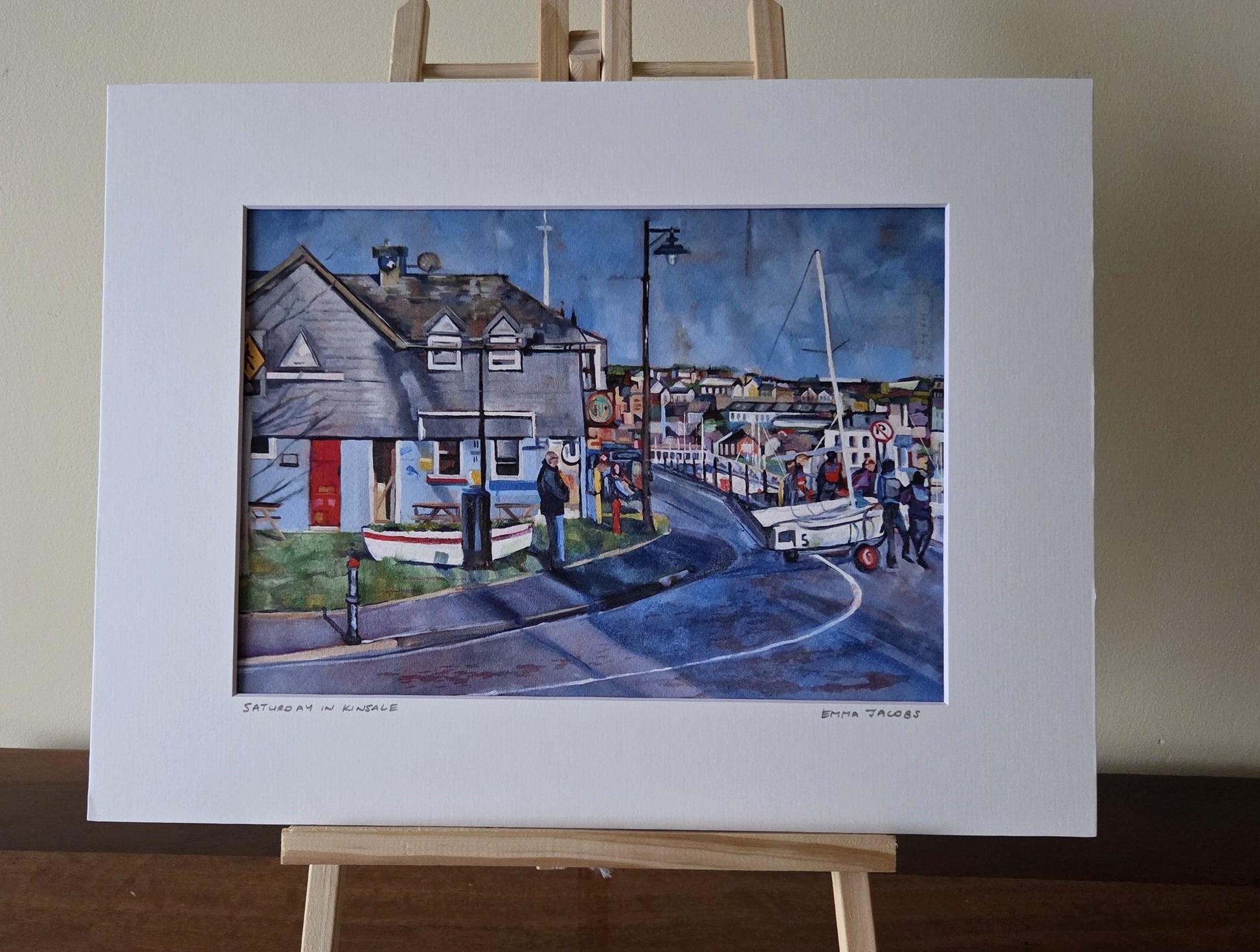 Mounted fine art print of Kinsale town on a Saturday, West Cork, Ireland, by Emma Jacobs